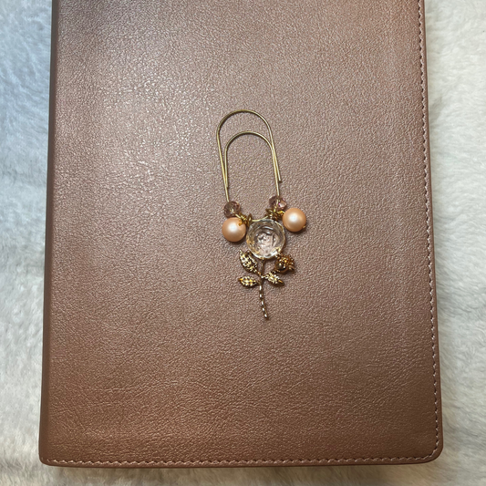 YOOLYCO Handmade ROSE Paperclip Bookmark