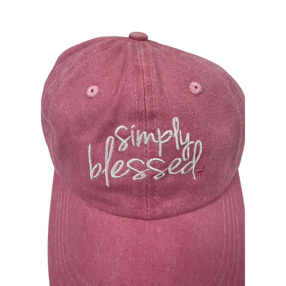 YOOLYCO PINK SIMPLY BLESSED DAD HAT